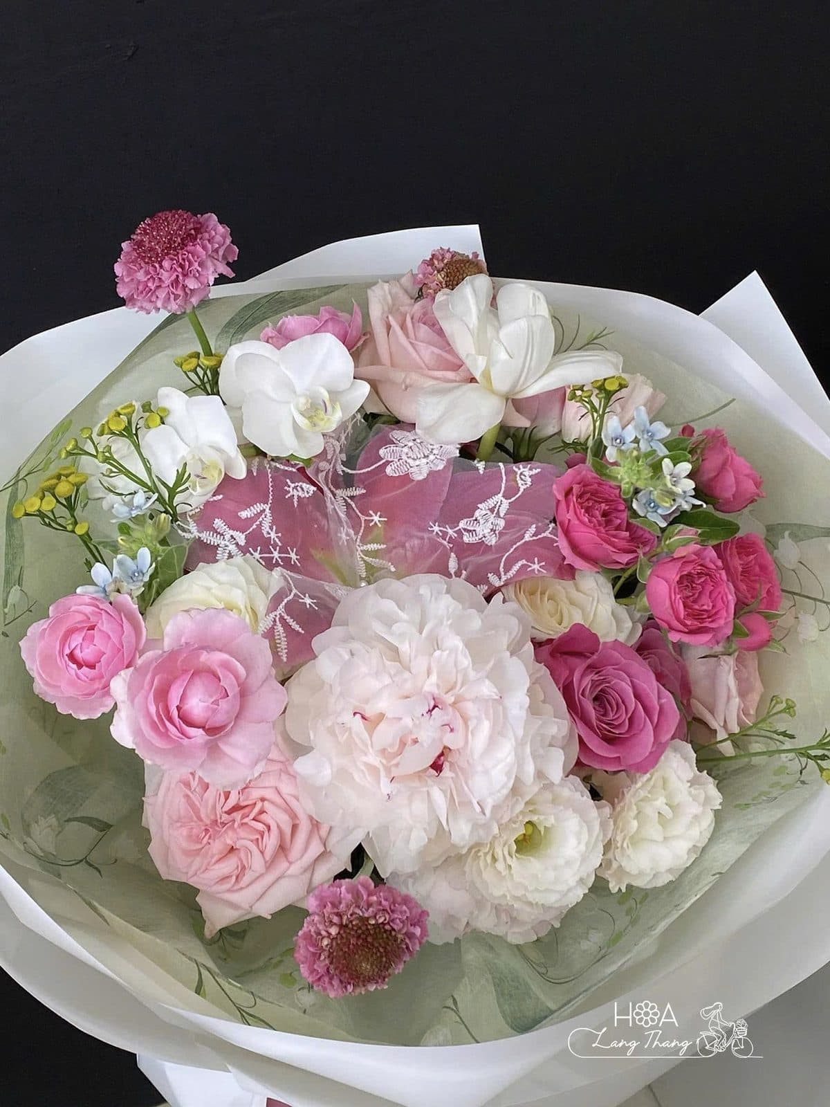 Mix hồng đậm ren - Ảnh 1