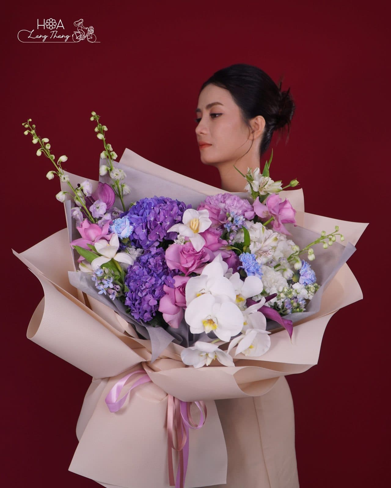 Tú cầu tím mix - Ảnh 1