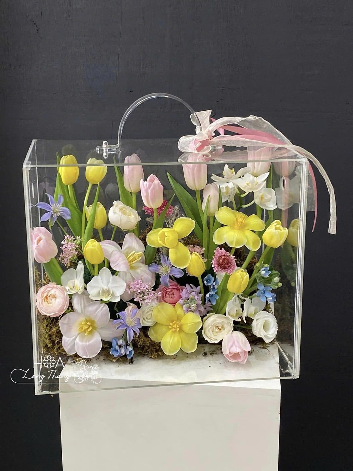 Full tulip hồng vàng - Ảnh 1