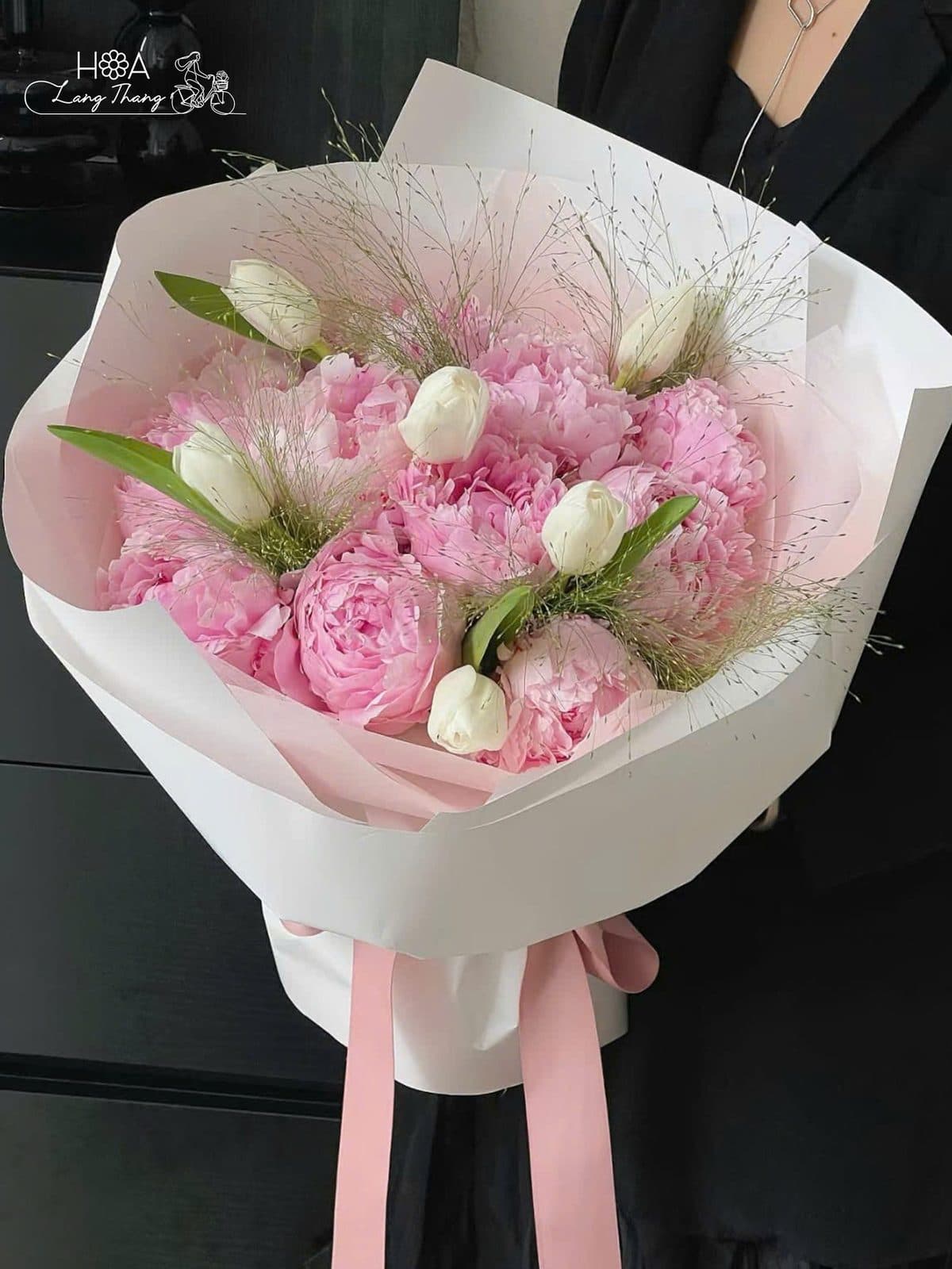Peony mix tulip cỏ suối - Ảnh 1