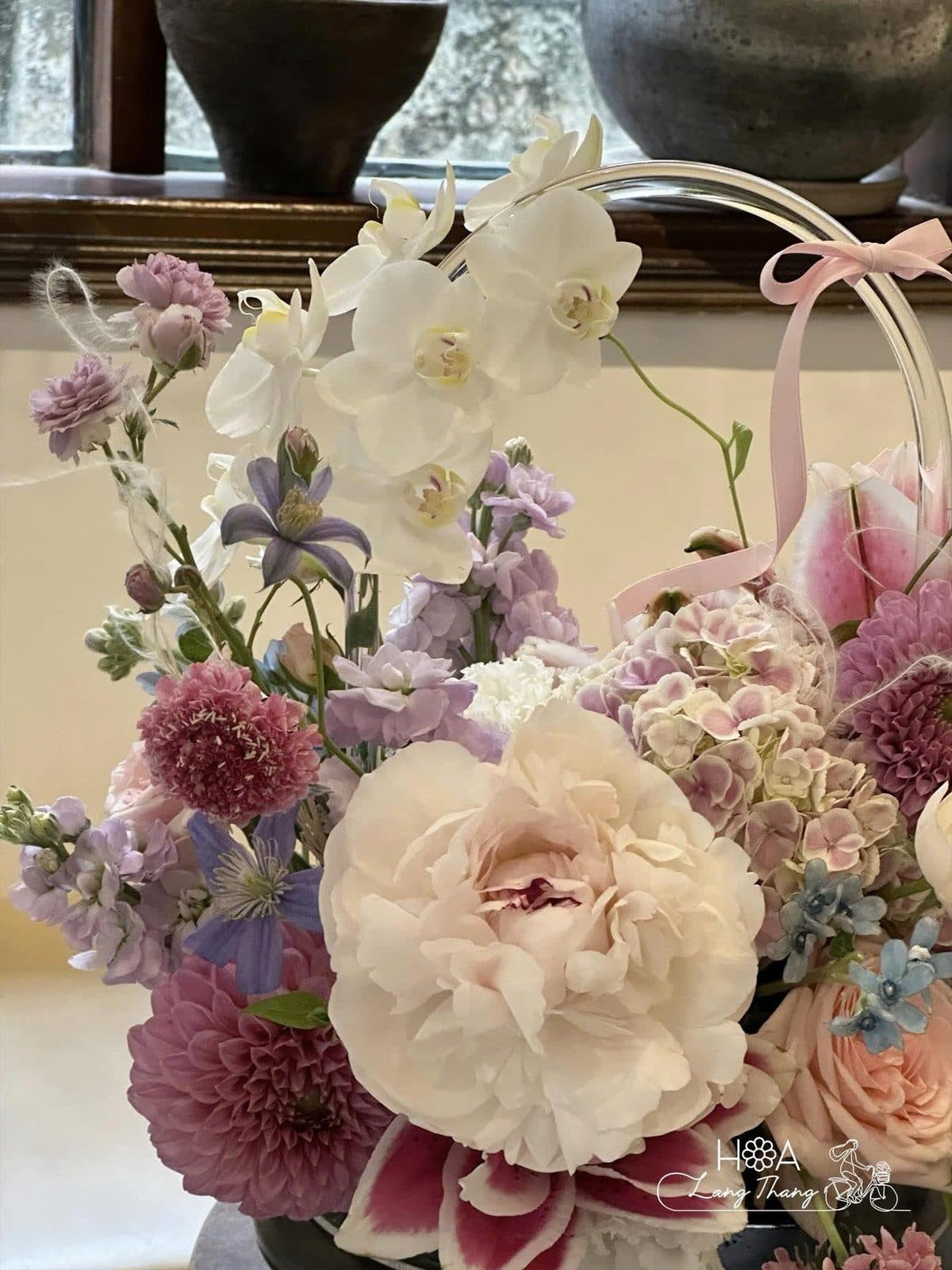 Xách tay 4 mặt mix peony - Ảnh 1