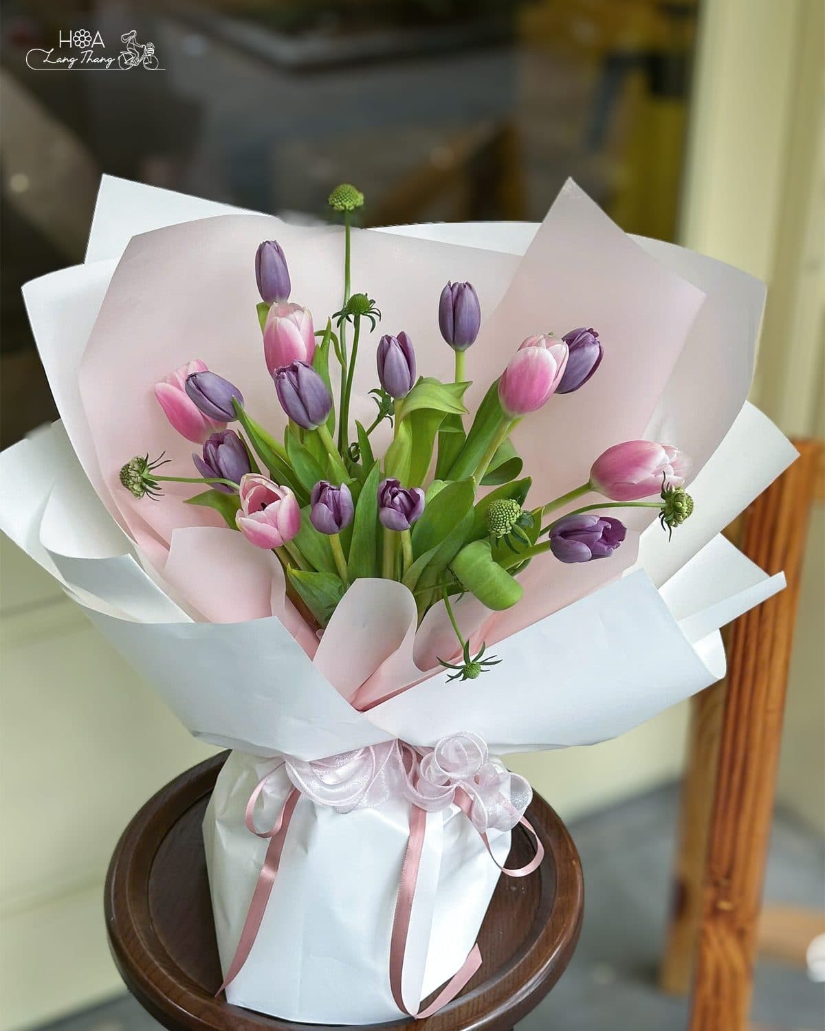 Tulip hồng mix tím - Ảnh 1