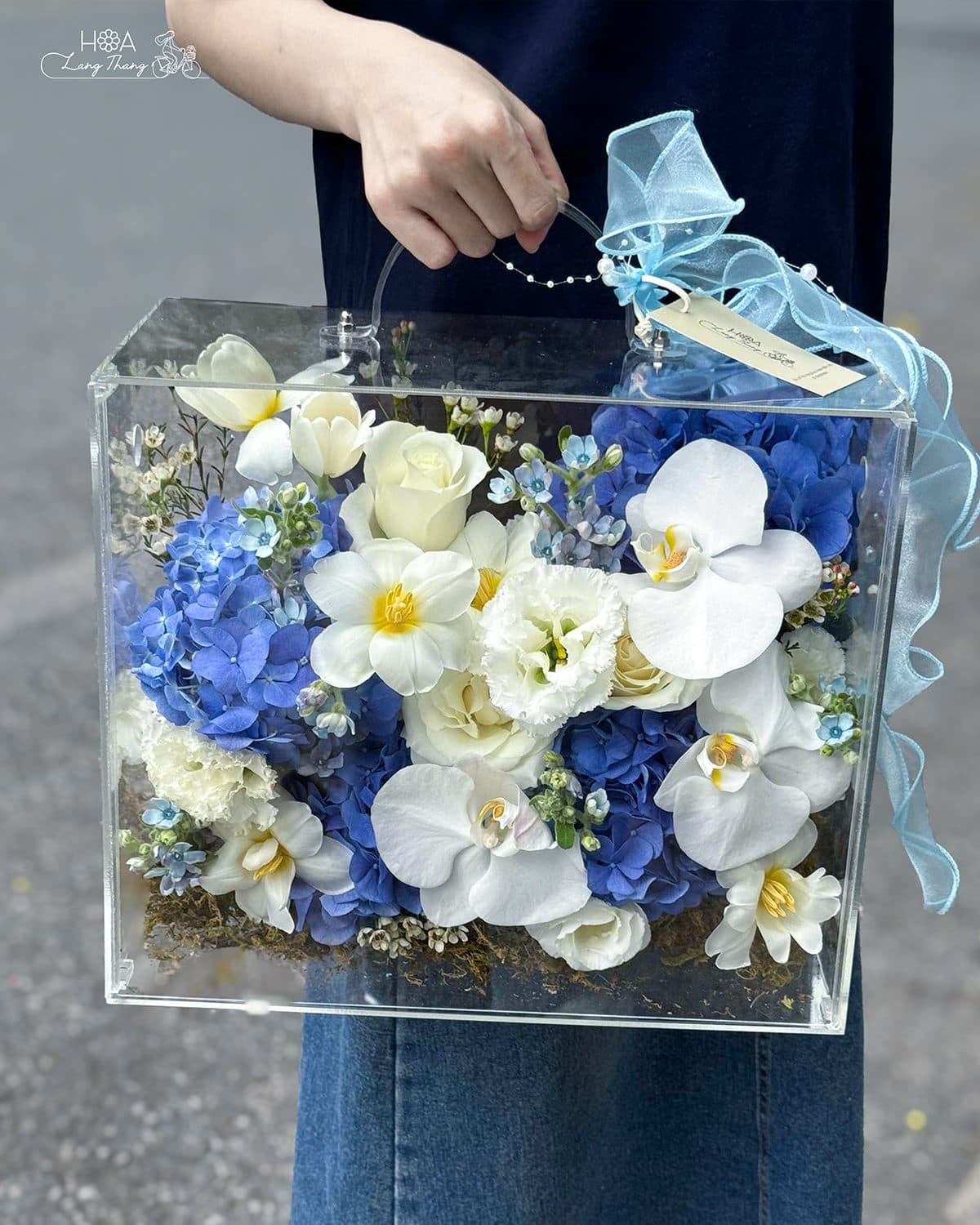 Vali sz lớn tú cầu mix lan hồ điệp , tulip - Ảnh 1