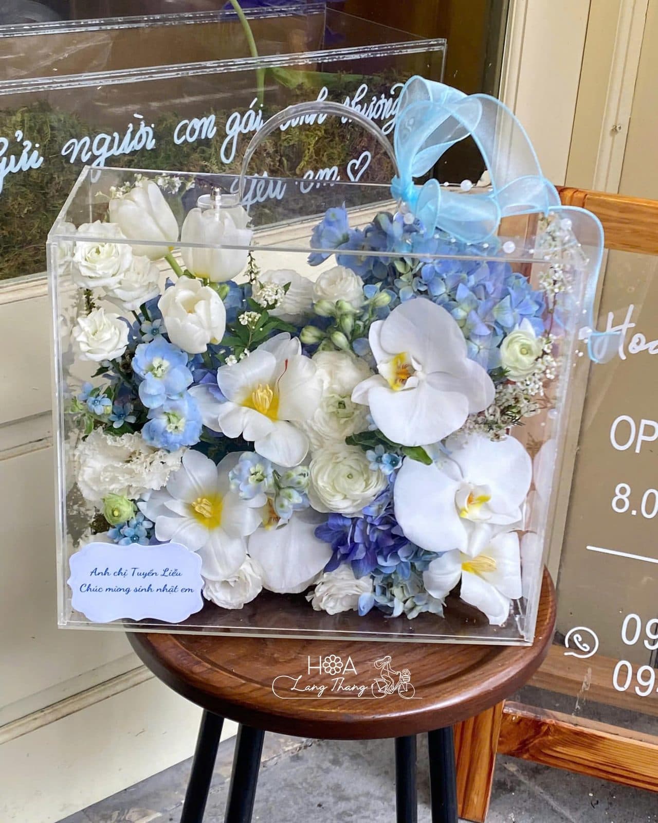 Vali tú cầu mix tulip , lan hồ điệp - Thumbnail 12
