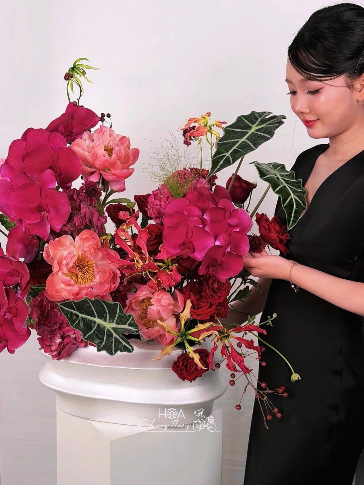 Bình Lan hồ điệp mix peony , rednaomi - Thumbnail 2
