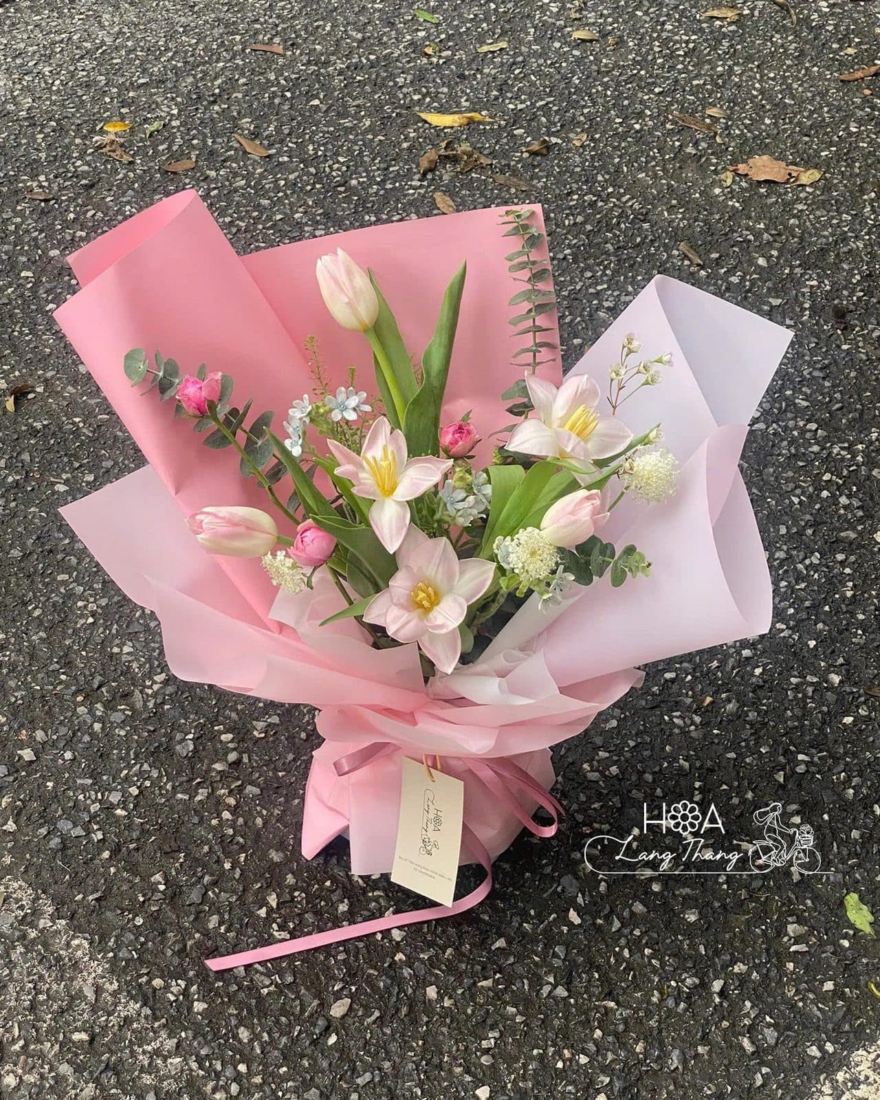 Tulip giấy mix hai màu - Ảnh 1
